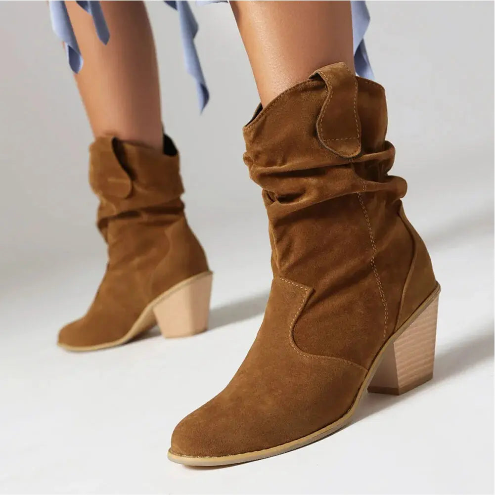 Women's Western Cowboy Boots - Vintage-Inspired Retro Style Footwear