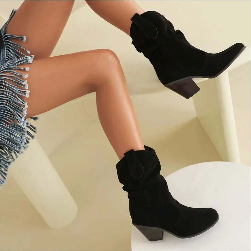 Women's Western Cowboy Boots - Vintage-Inspired Retro Style Footwear