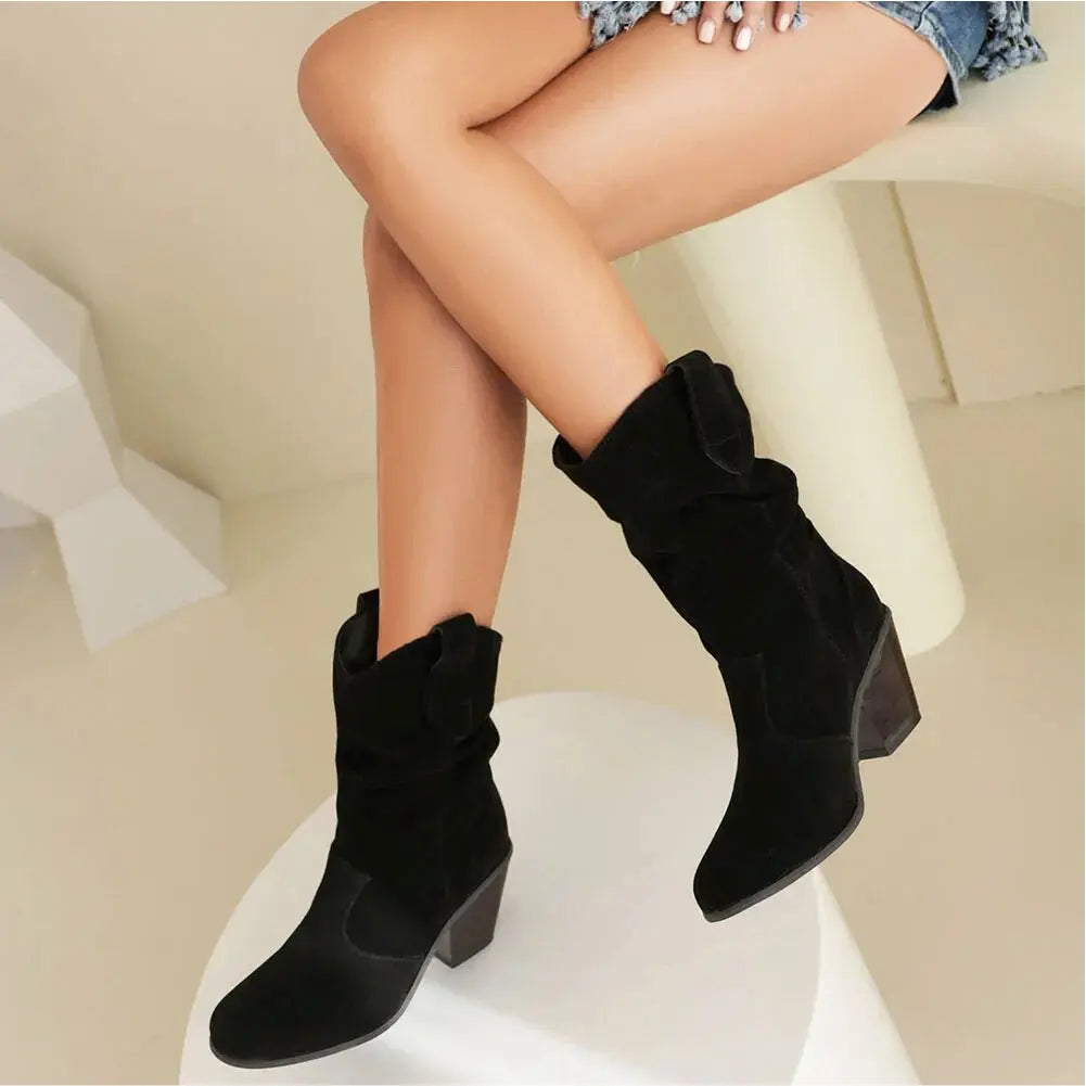 Women's Western Cowboy Boots - Vintage-Inspired Retro Style Footwear