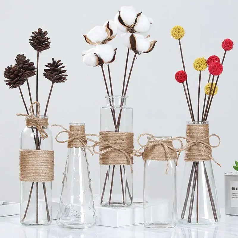 Minimalist Glass Vase - Elegant Table Decoration