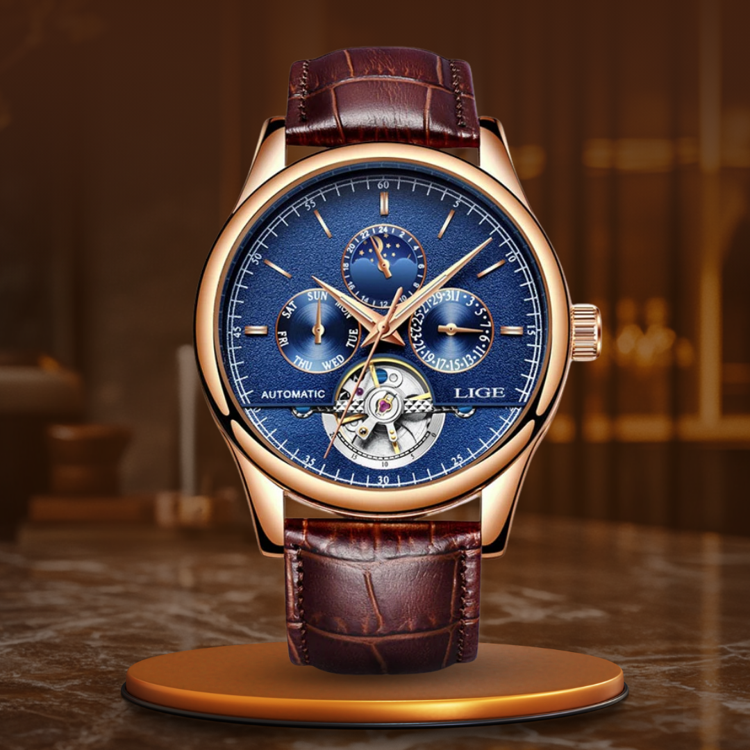 Luxury Automatic Tourbillon Watch with Precise Mechanism