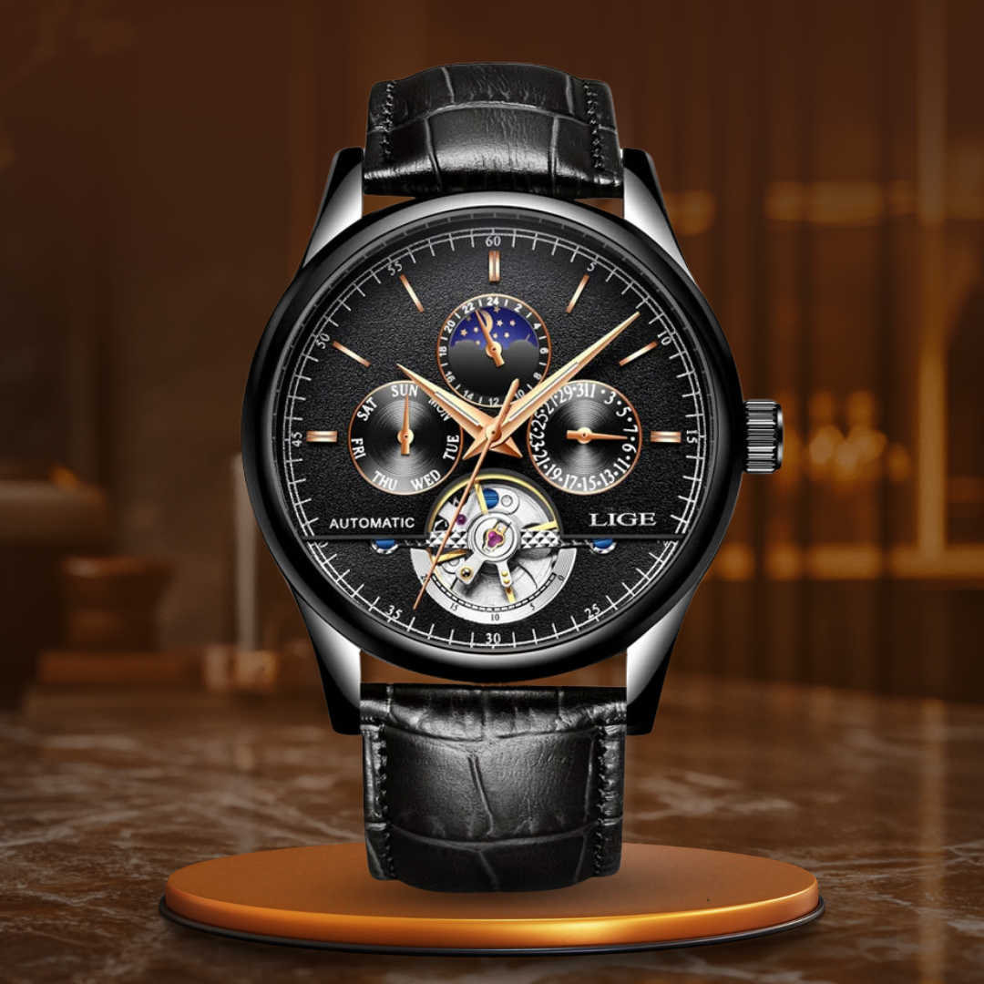 Luxury Automatic Tourbillon Watch with Precise Mechanism