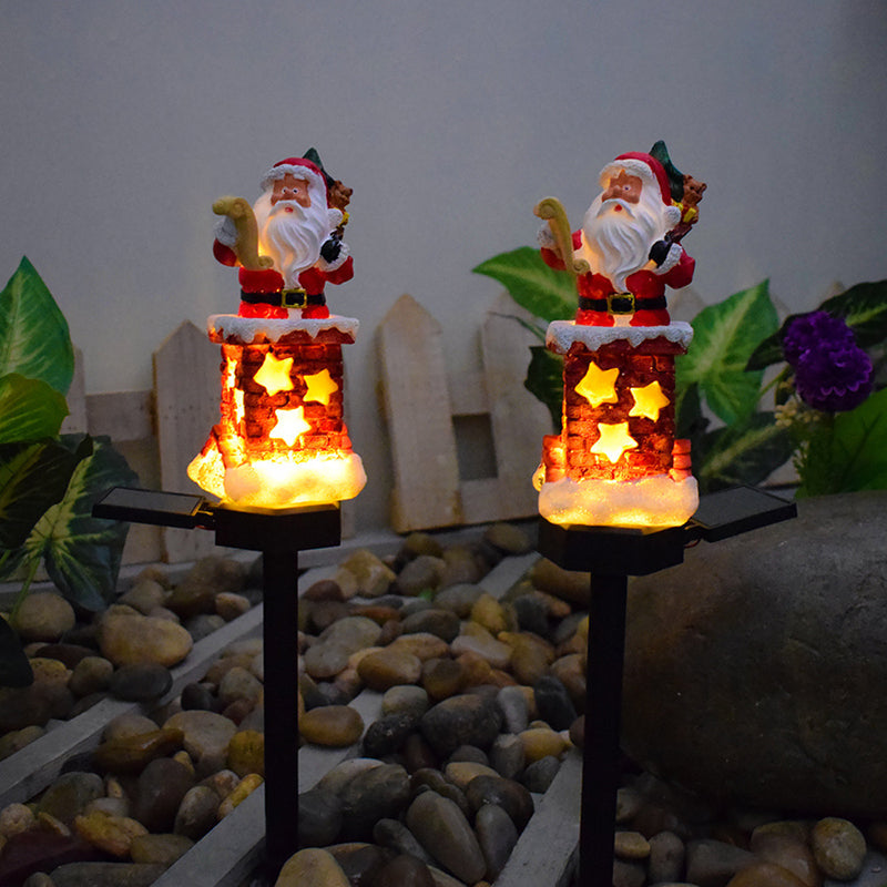 SantaGlow - Solar-Powered Santa Claus Chimney with Flashing Outdoor LED Lights