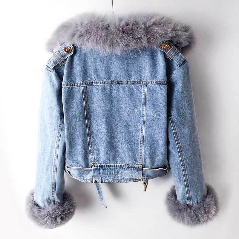 Isadora Denim Fur Jacket - Cozy and Trendy Outerwear for Stylish Comfort