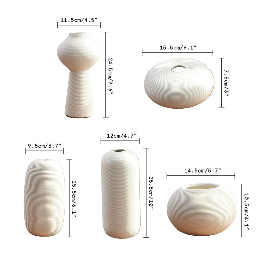 Handmade Ceramic Vase Blanche