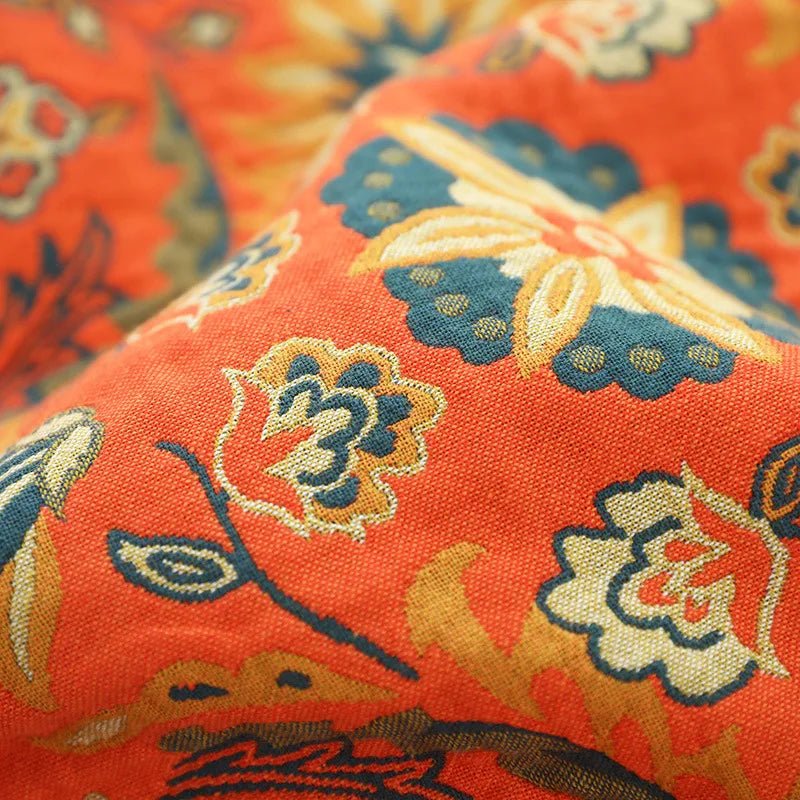 Stylish Boho Jacquard Plaid Made of Soft Cotton - Perfect for Cozy Atmospheres