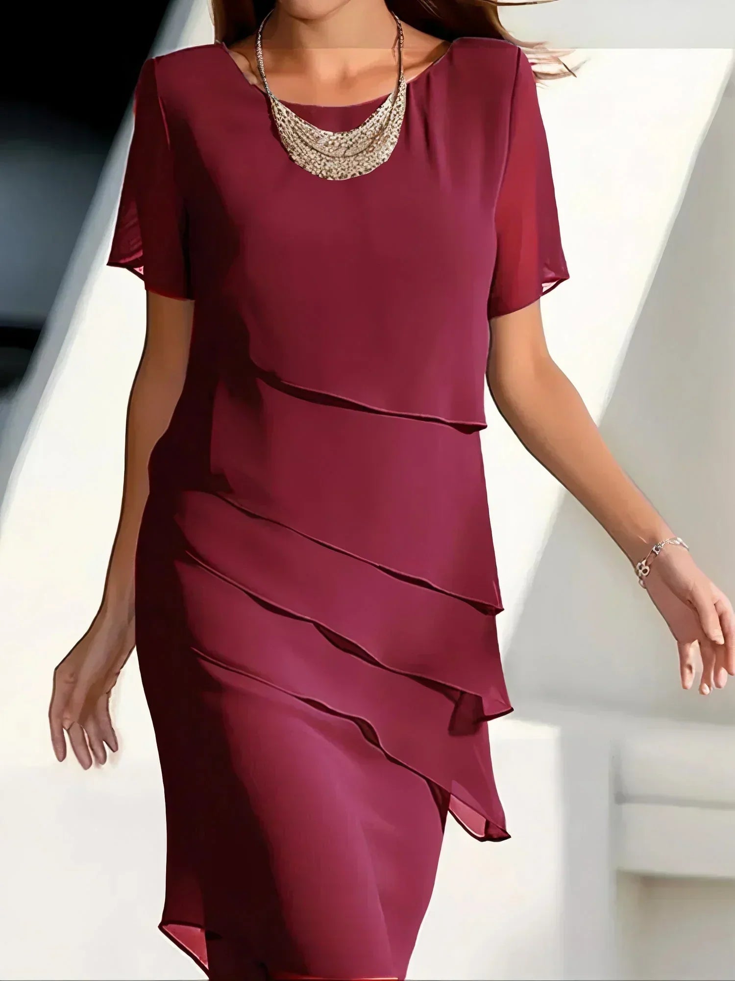 Fiora - Elegant Tummy-Cover Dress for a Chic, Modest Look