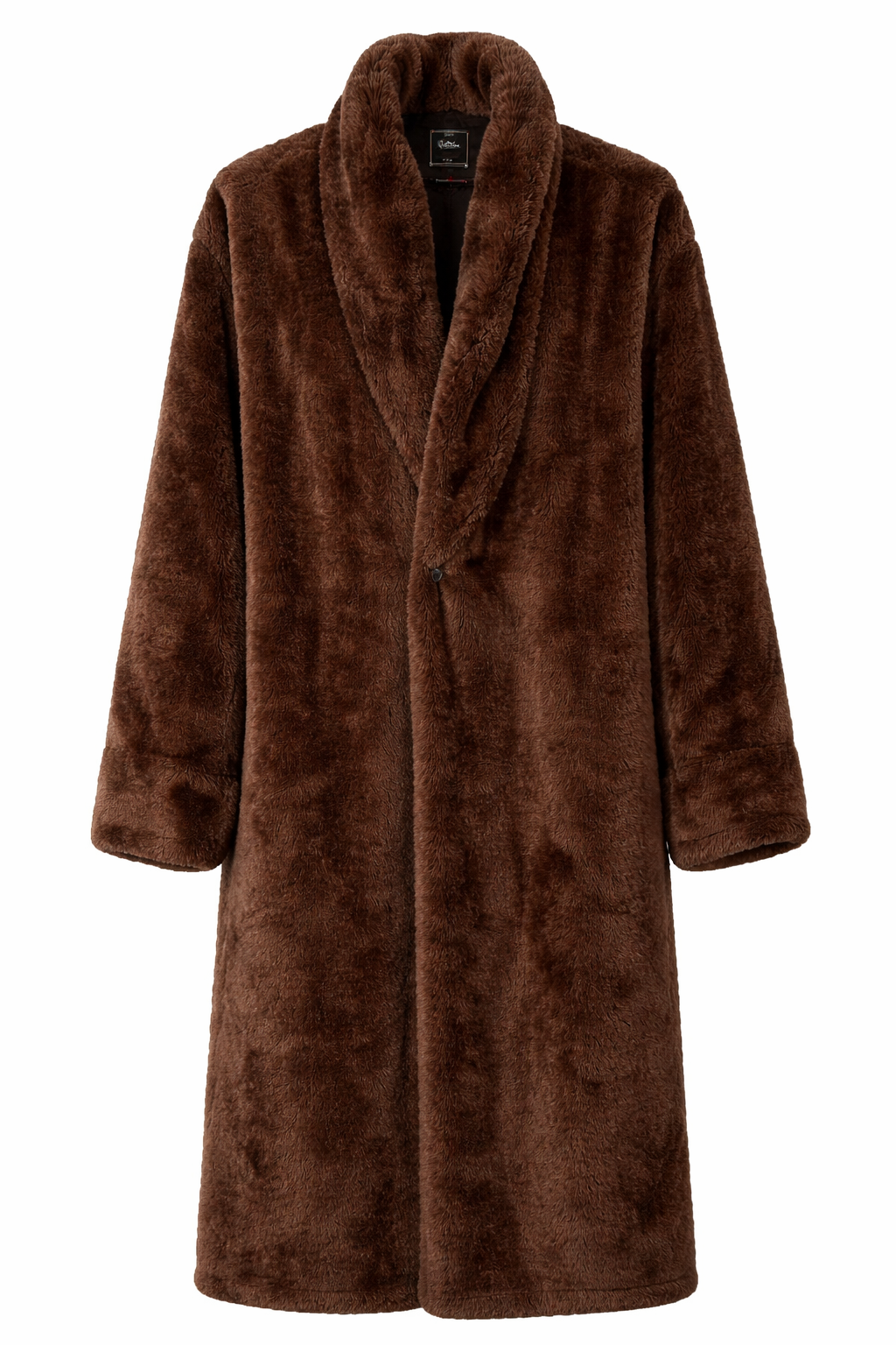 Casual Luxurious Overcoat with Plush Imitation Mink Finish