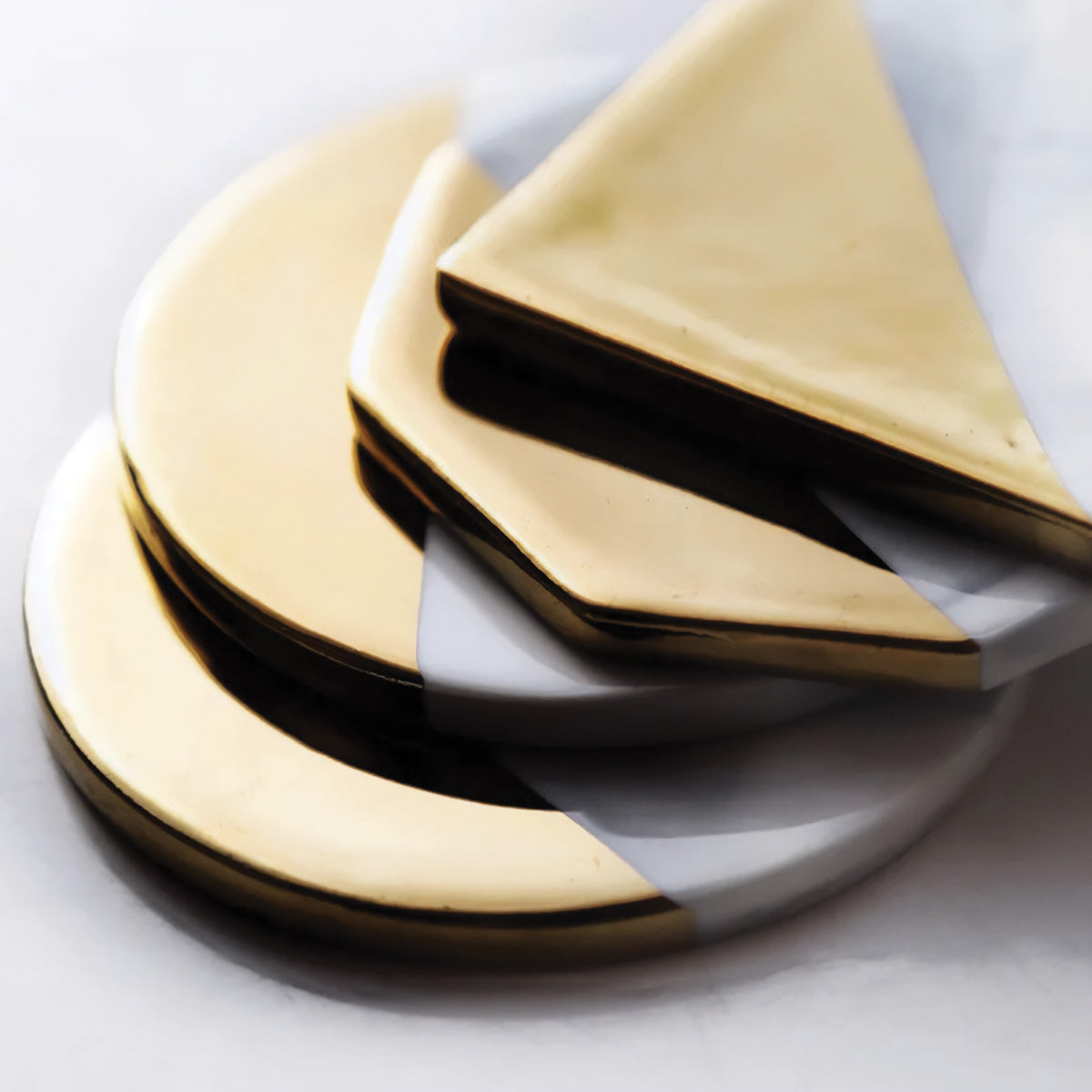 IvoraHome - Magnificent Ivory Marble Coaster Set for a Touch of Elegance in Your Interior