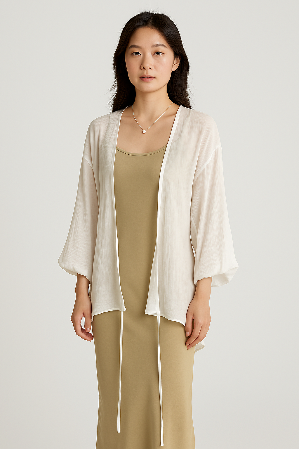 Women's Sheer Lightweight Cardigan - Flowy Loose Fit, Open Front, Long Sleeve