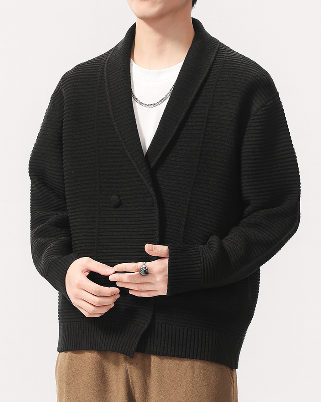 Elegant and Comfortable Rowan Double-Breasted Cardigan