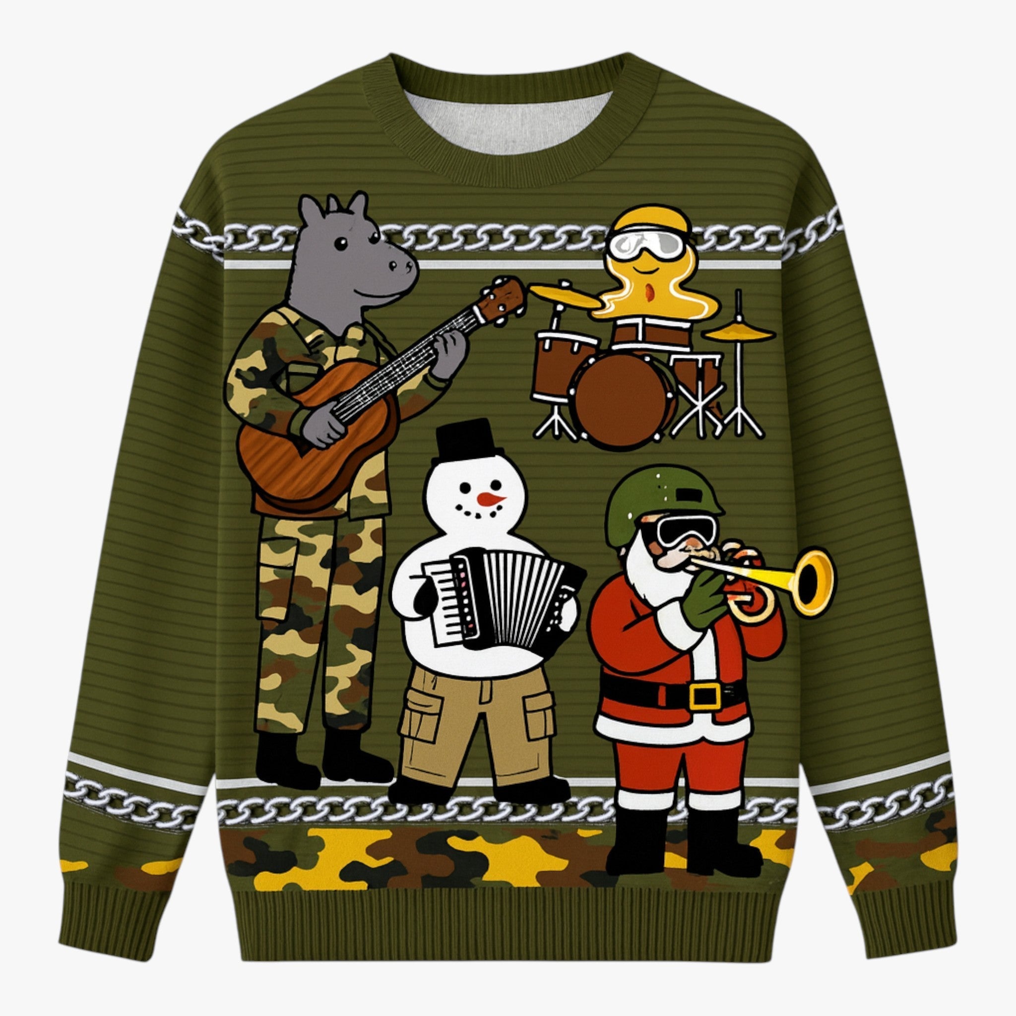 Exclusive Men's Christmas Sweater with Cute Animal Pattern β Perfect for Holiday Festive Mood