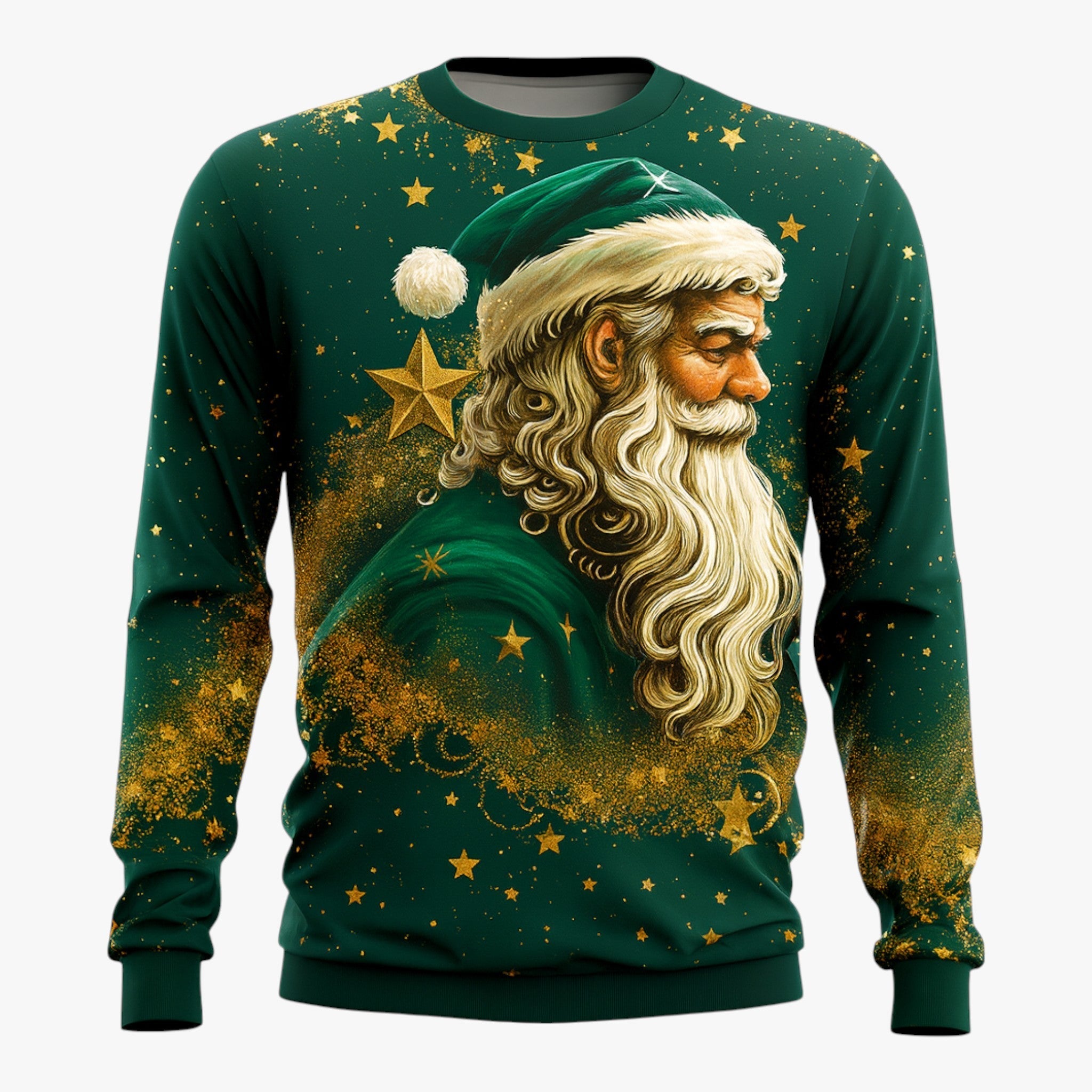 Elegant men's Christmas sweater with colorful music pattern - Perfect for parties and casual style