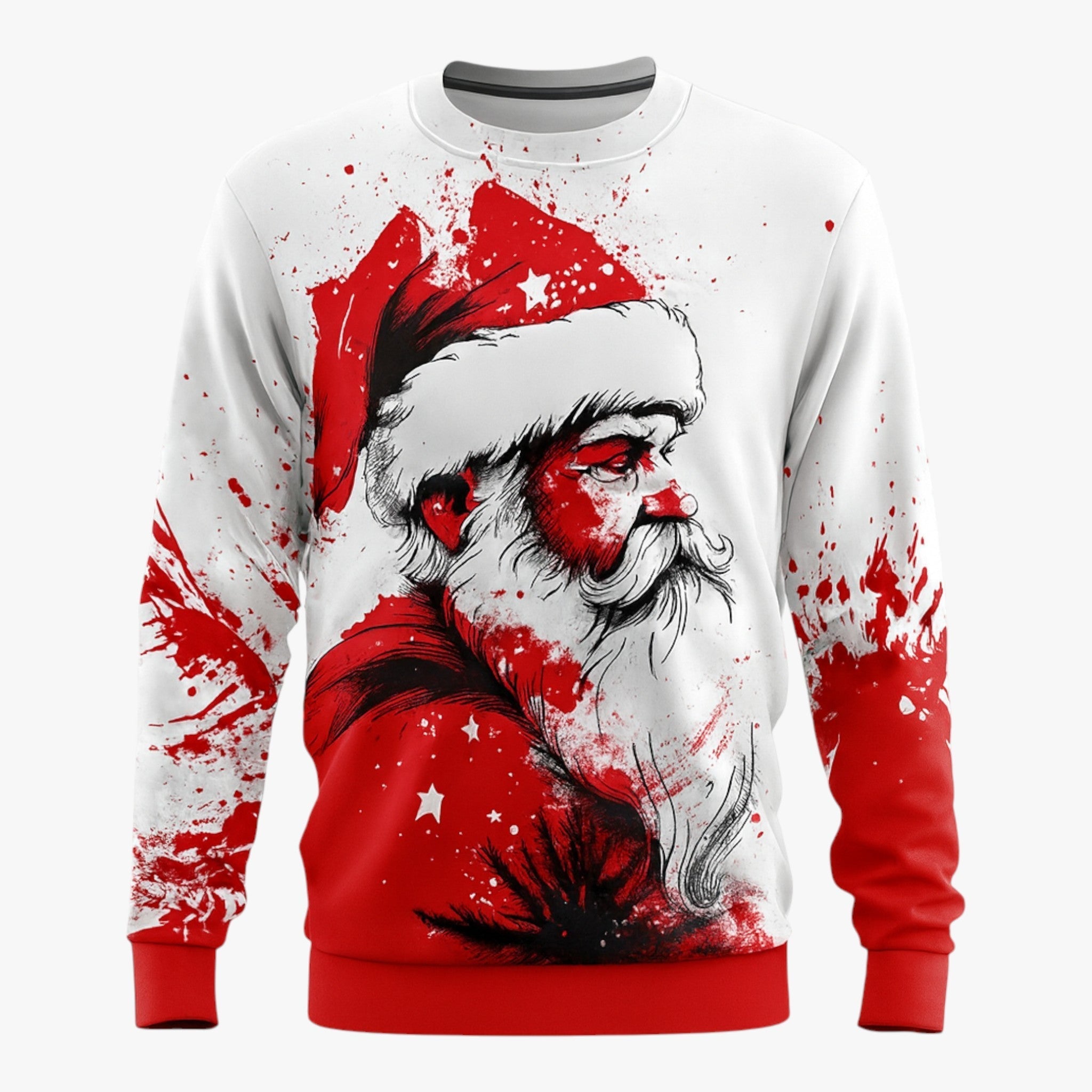Elegant men's Christmas sweater with colorful music pattern - Perfect for parties and casual style