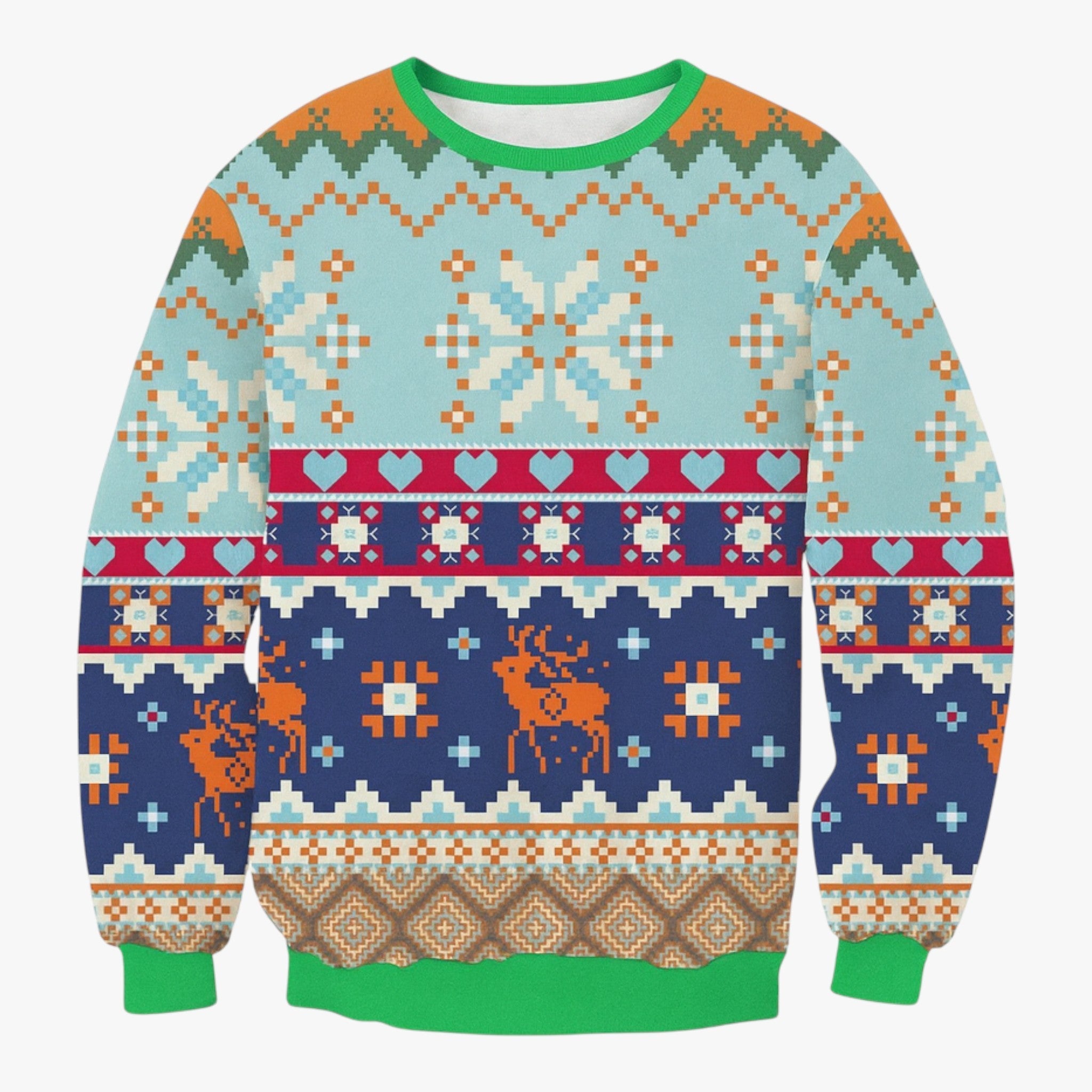 Men's Christmas Sweater with Funny Reindeer Print β Perfect for Cozy Holiday Days