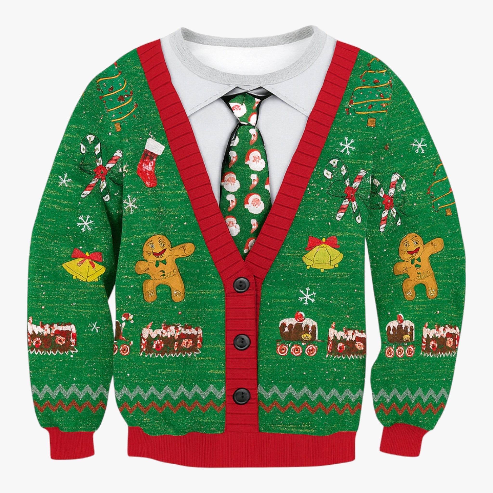 Men's Christmas Sweater with Funny Reindeer Print β Perfect for Cozy Holiday Days