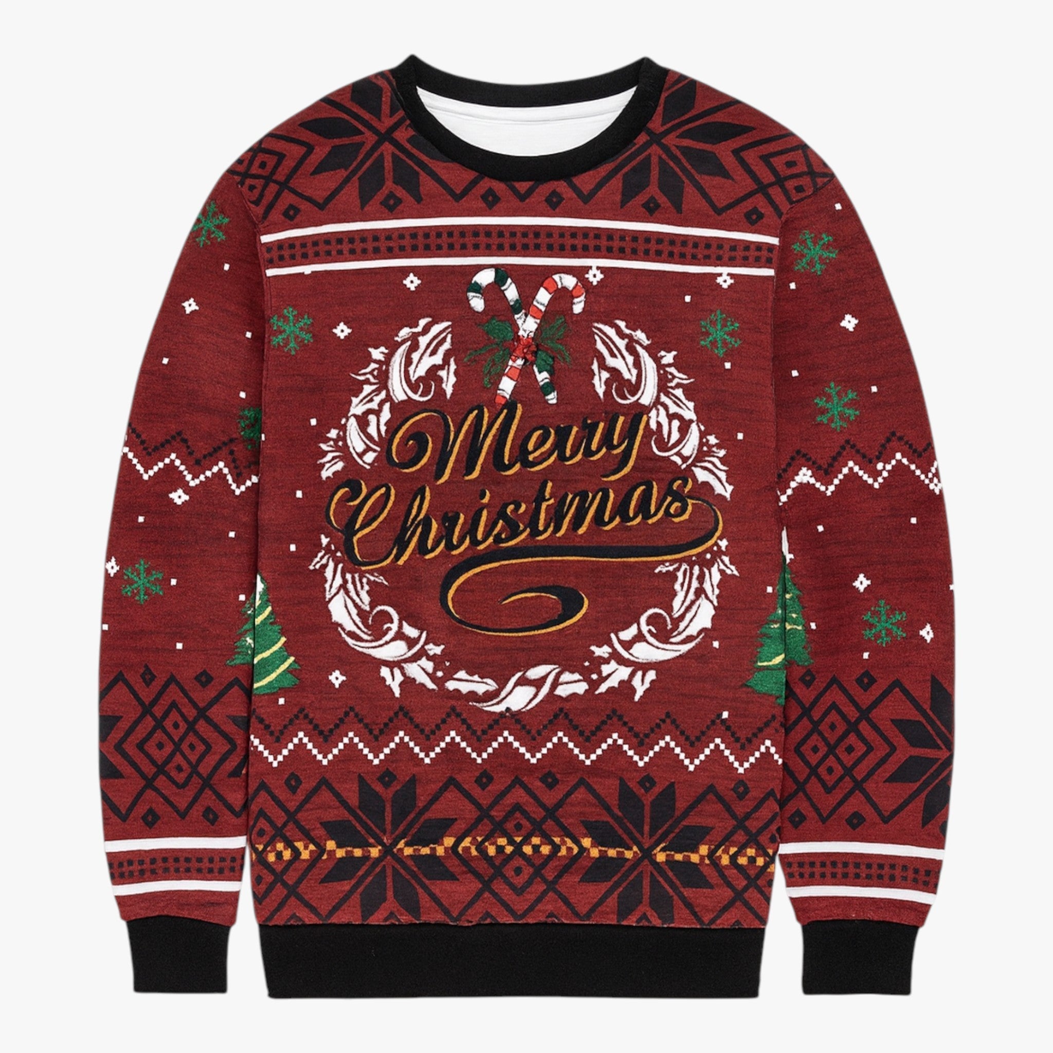 Men's Christmas Sweater with Funny Reindeer Print β Perfect for Cozy Holiday Days
