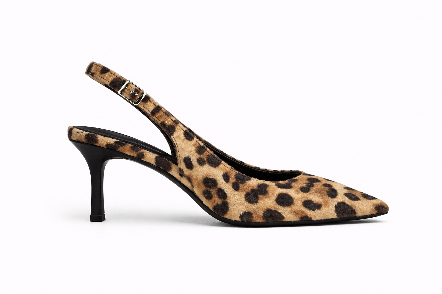 Chic Leopard Print Slingback Heels