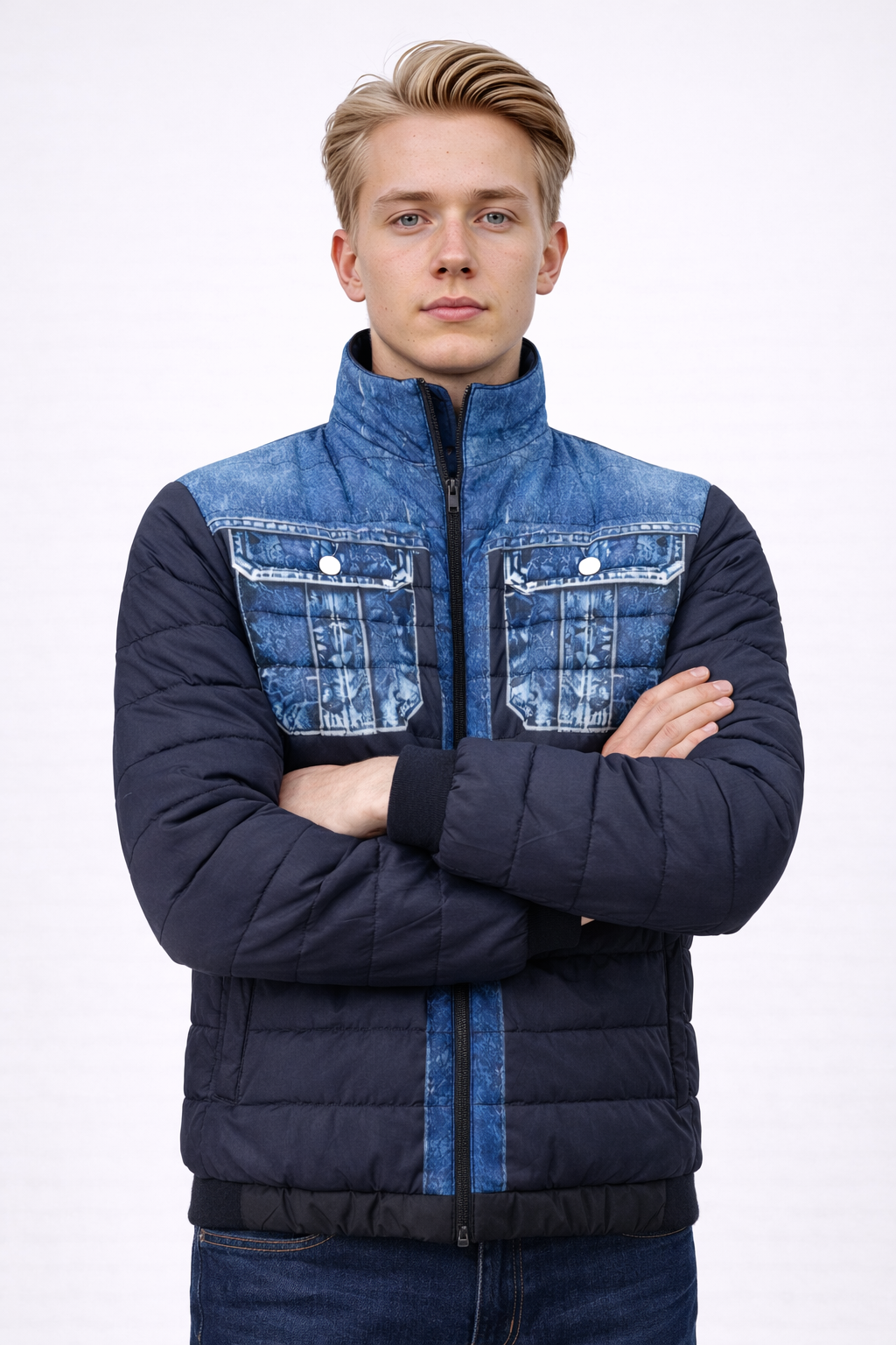 Double-Layer Classic Denim Jacket