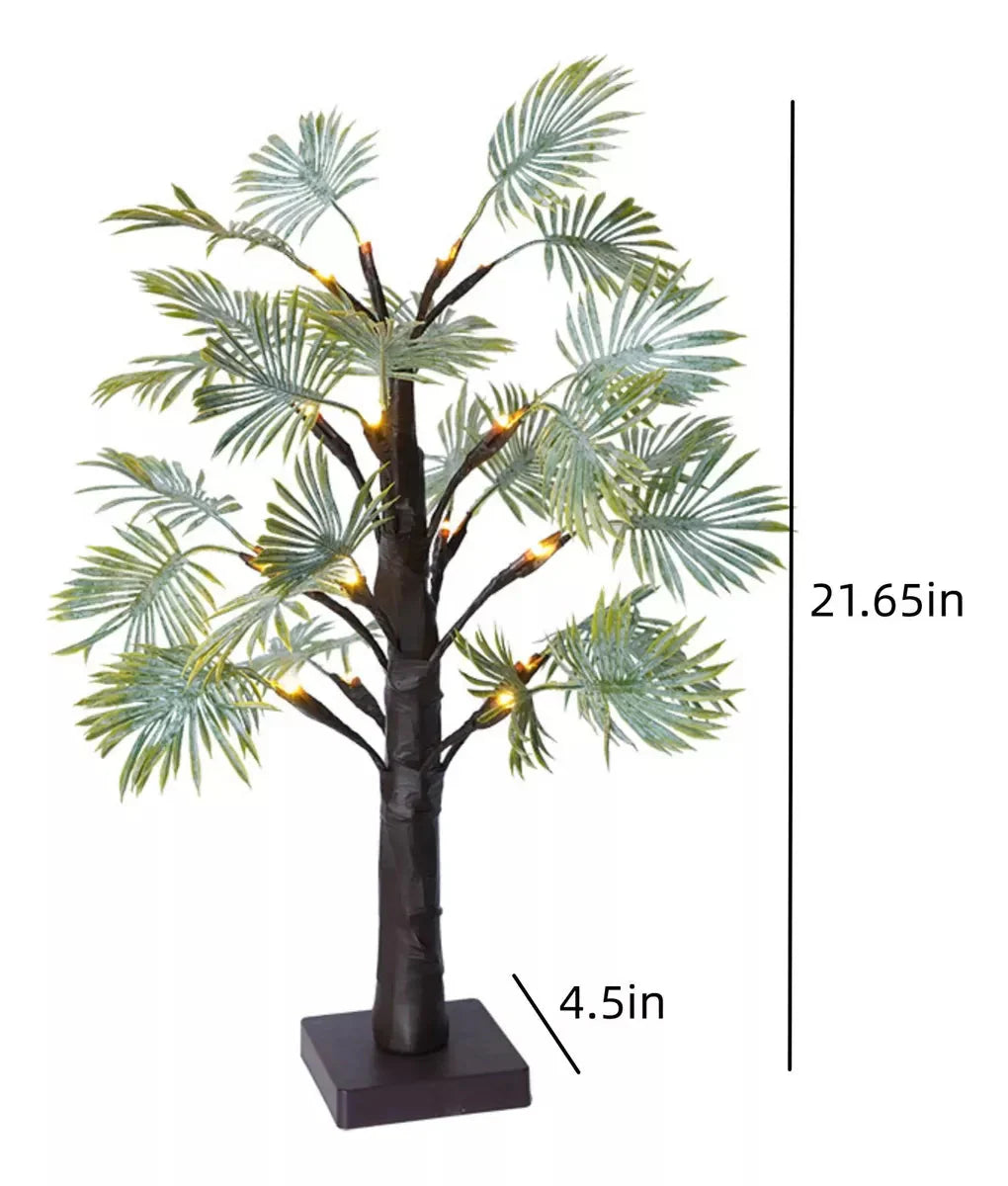 Festive LED Palm Leaf Lights for Enchanting Christmas Decoration