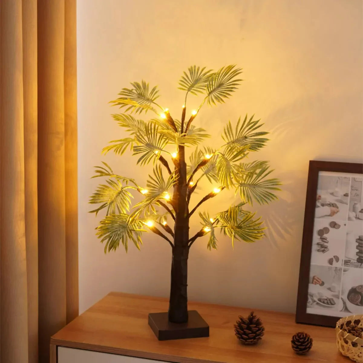 Festive LED Palm Leaf Lights for Enchanting Christmas Decoration