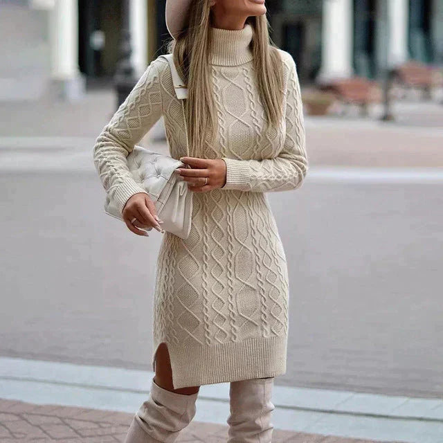 Luise | Elegant Turtleneck Knitted Dress