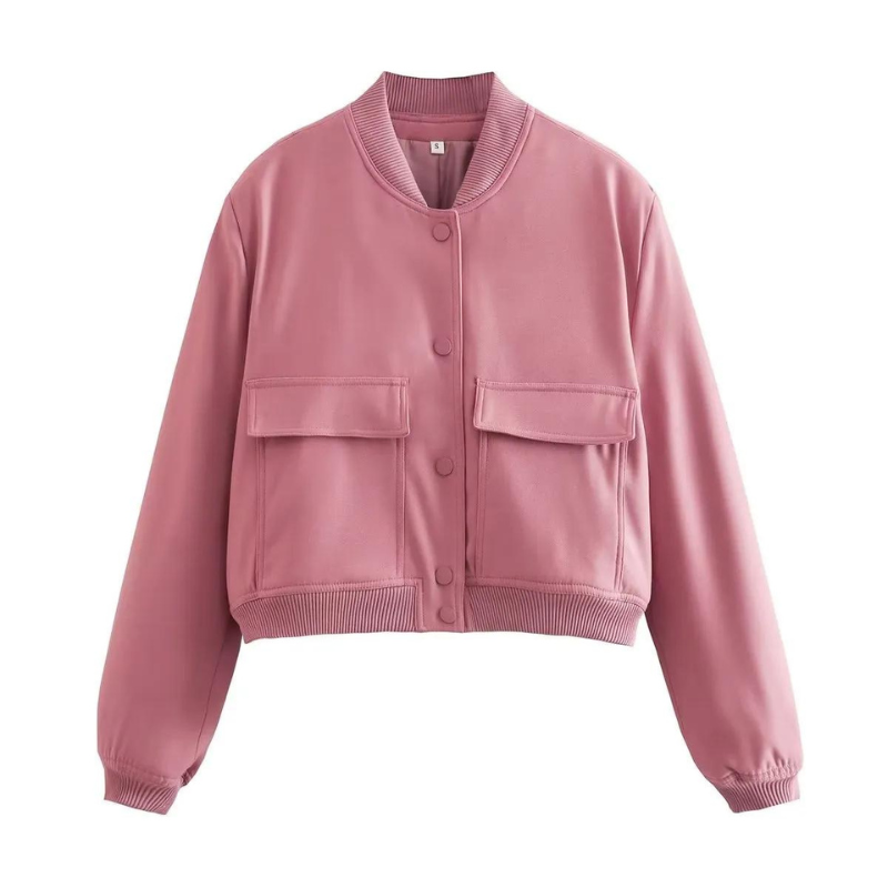 Belle Couture | Stylish Bomber Jacket with Practical Pockets - Regular Fit - Essential for Your Wardrobe