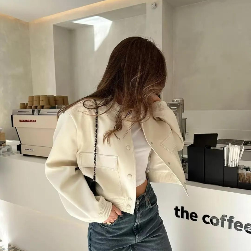 Belle Couture | Stylish Bomber Jacket with Practical Pockets - Regular Fit - Essential for Your Wardrobe