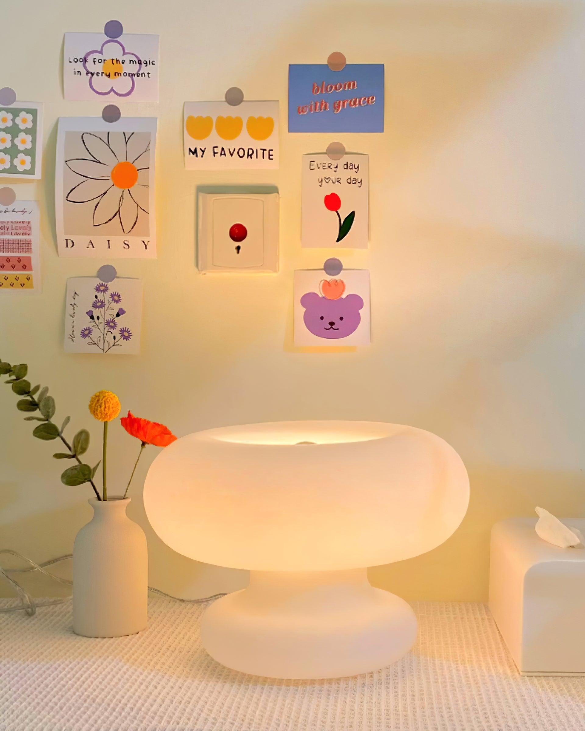 Donut-Shaped Table Lamp – Sweet and Shabby Chic Lighting