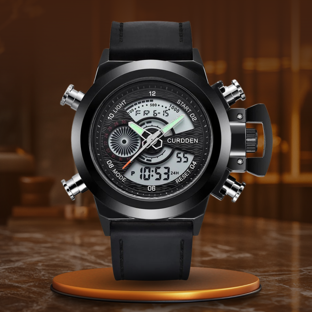 Double Time Zone Chronograph Watch – Elegant and Refined Functionality