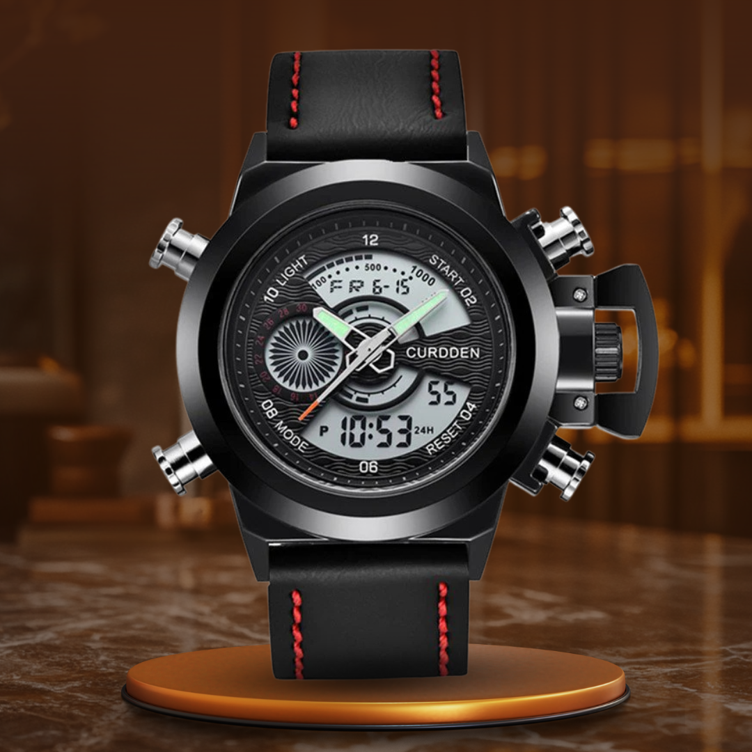 Double Time Zone Chronograph Watch – Elegant and Refined Functionality