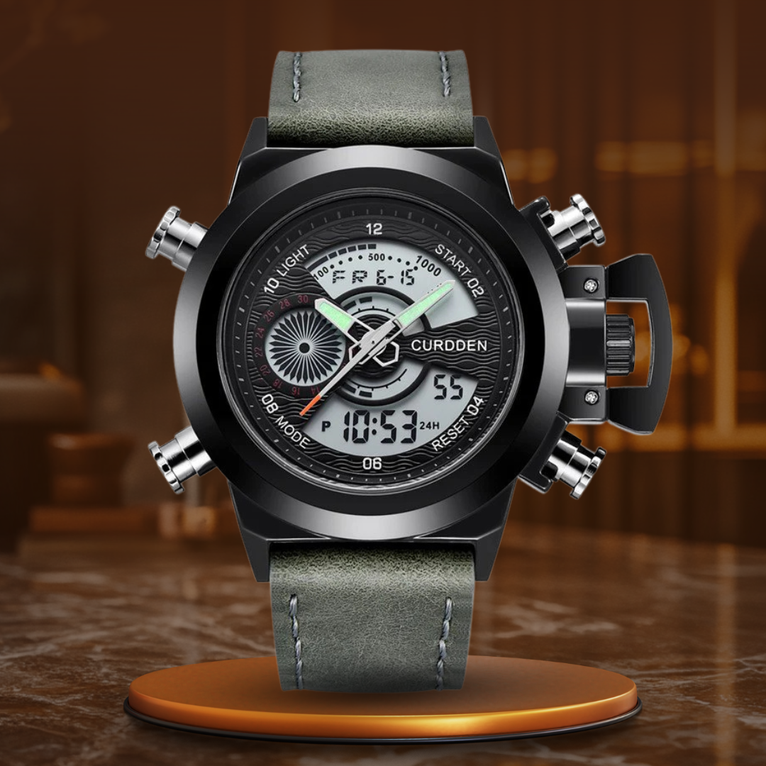 Double Time Zone Chronograph Watch – Elegant and Refined Functionality