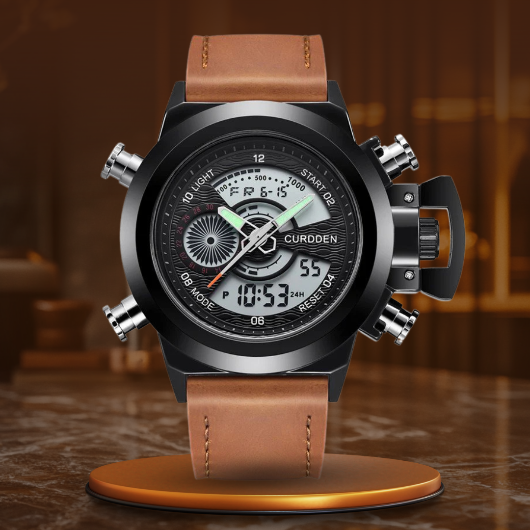 Double Time Zone Chronograph Watch – Elegant and Refined Functionality