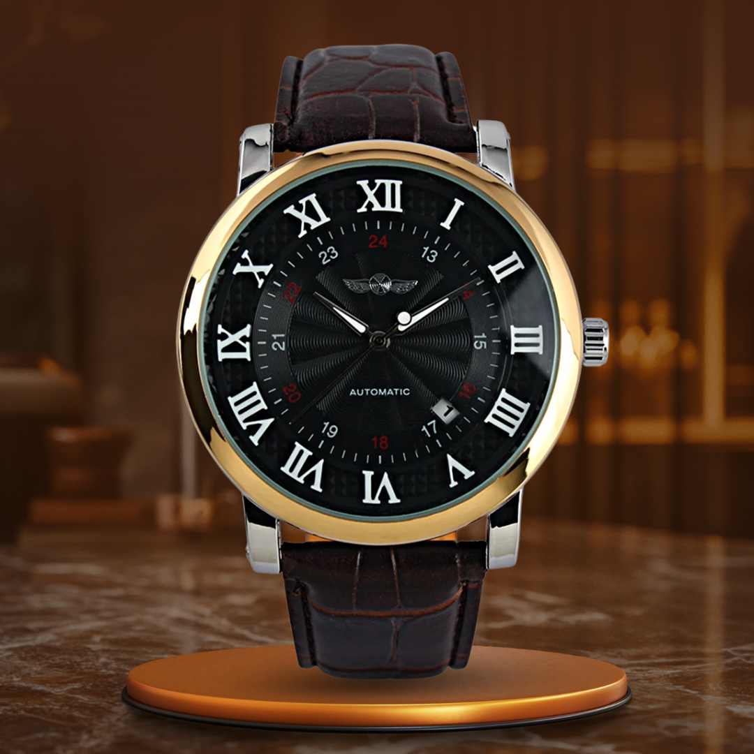 Luxury Genuine Leather Automatic Watch – Elegance and Sophistication on the Wrist