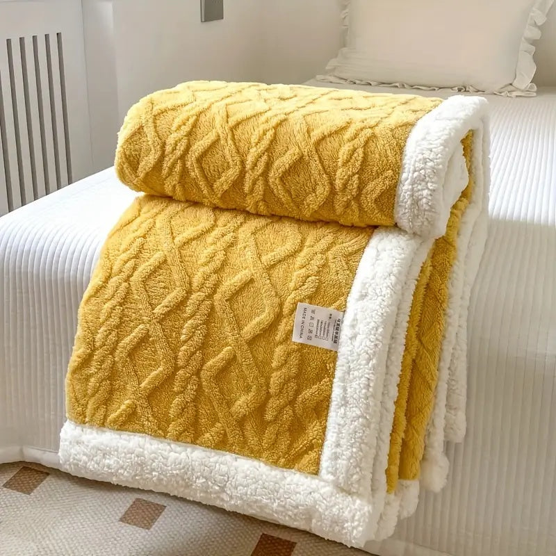 Ultra Soft Fluffy Sherpa Fleece Blanket - Warm and Comfortable Throw for Indoor and Outdoor Relaxation
