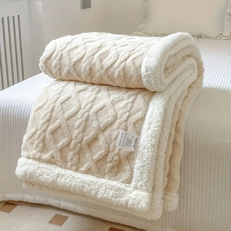 Ultra Soft Fluffy Sherpa Fleece Blanket - Warm and Comfortable Throw for Indoor and Outdoor Relaxation
