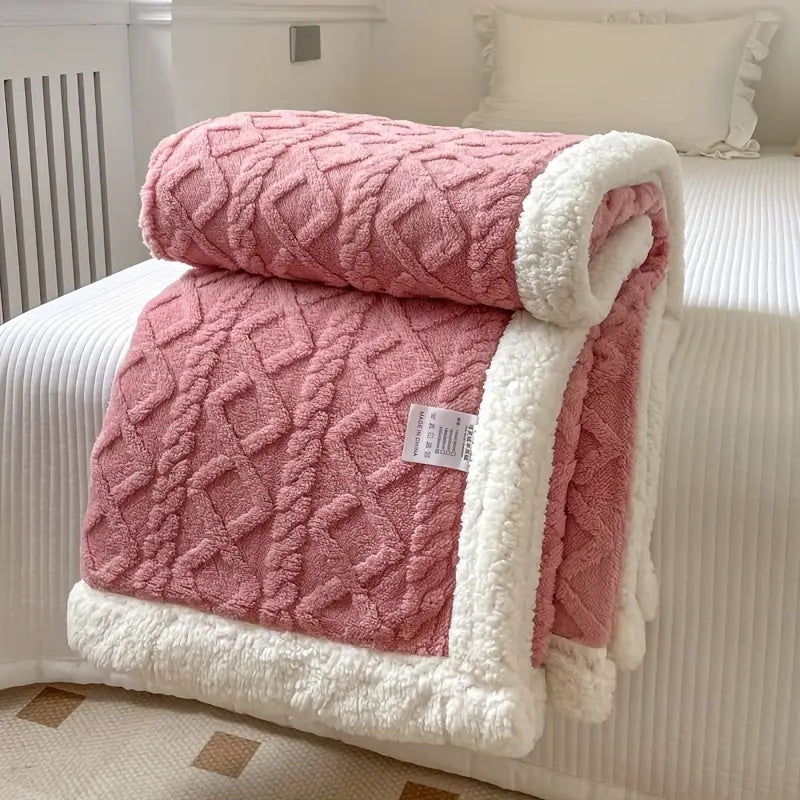 Ultra Soft Fluffy Sherpa Fleece Blanket - Warm and Comfortable Throw for Indoor and Outdoor Relaxation