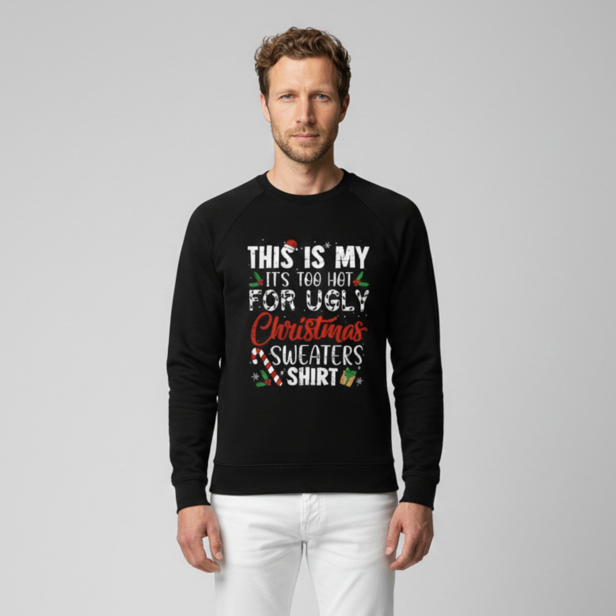 Exclusive Christmas Sweater for Men with Funny Slogan - Ideal for Festive Events