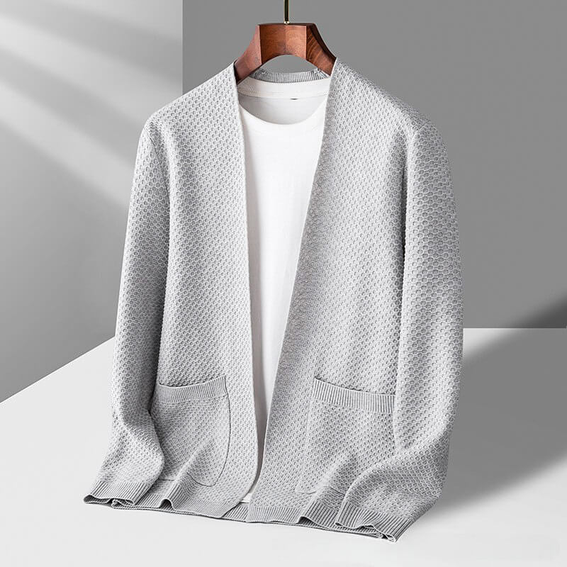 Alberto Confortevole Honeycomb Knit Cardigan