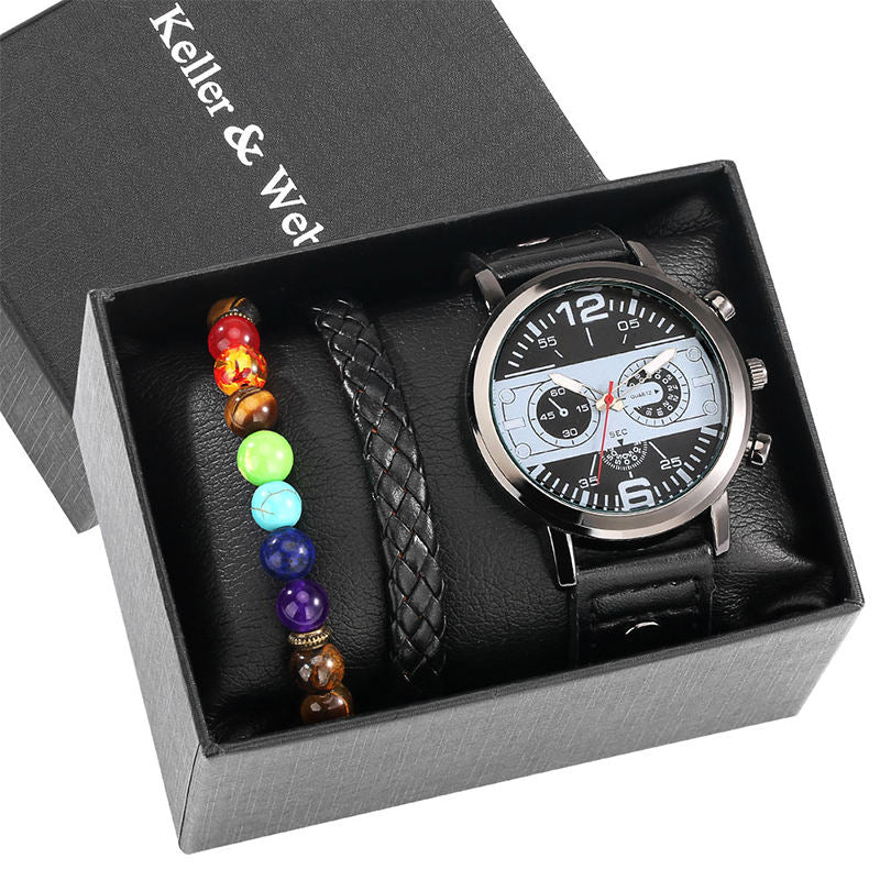 Horizon Analog Watch and Bracelet Set for a Modern and Sophisticated Style