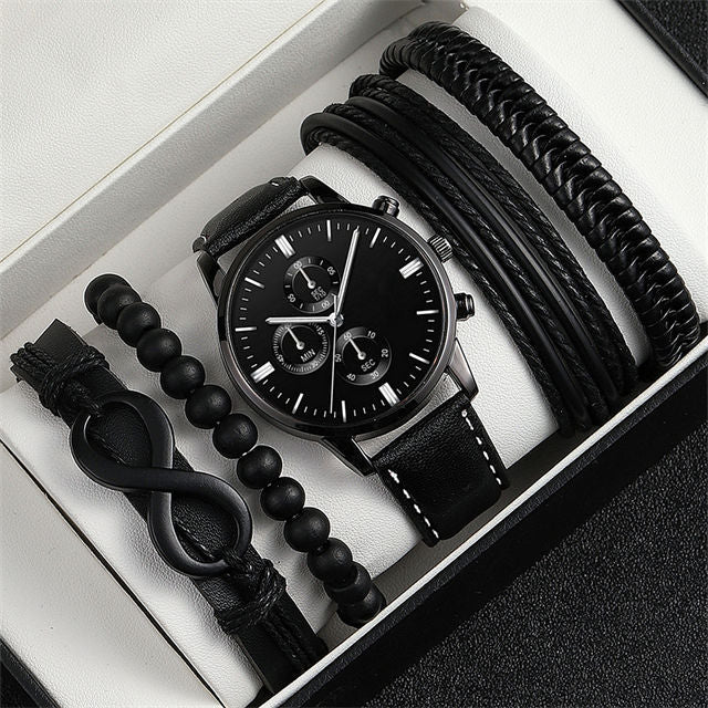 Heritage Chronograph Watch Set and Elegant Bracelet
