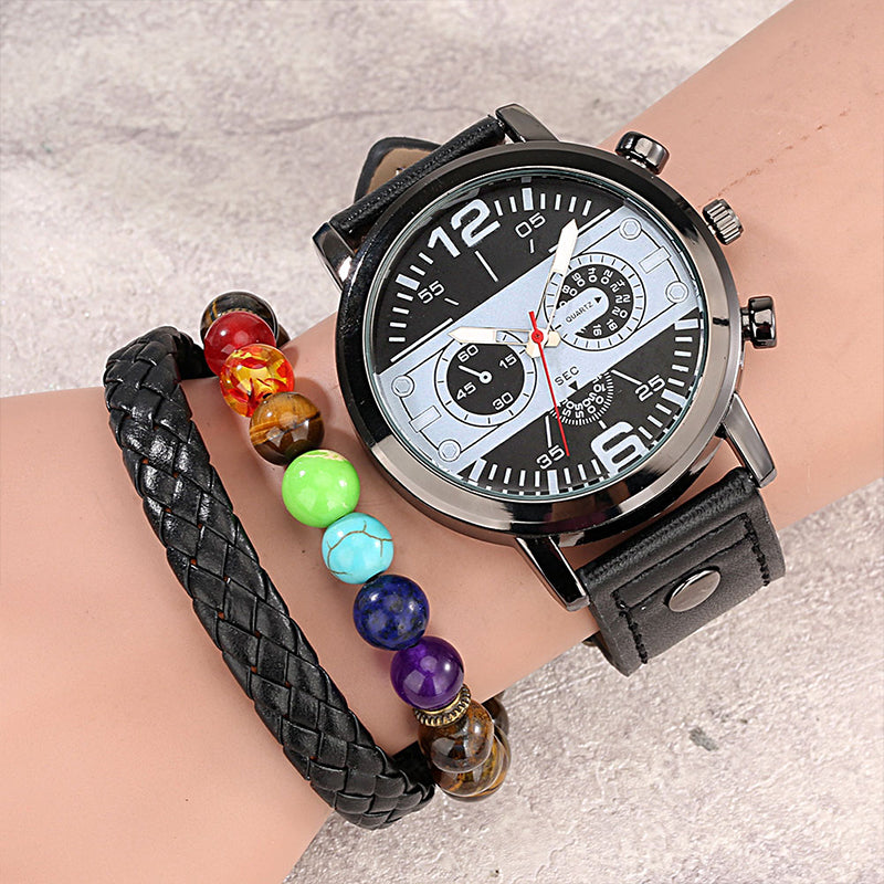 Horizon Analog Watch and Bracelet Set for a Modern and Sophisticated Style