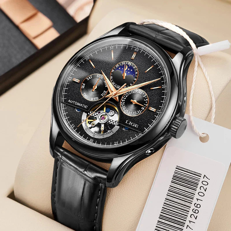 Luxury Automatic Tourbillon Watch with Precise Mechanism