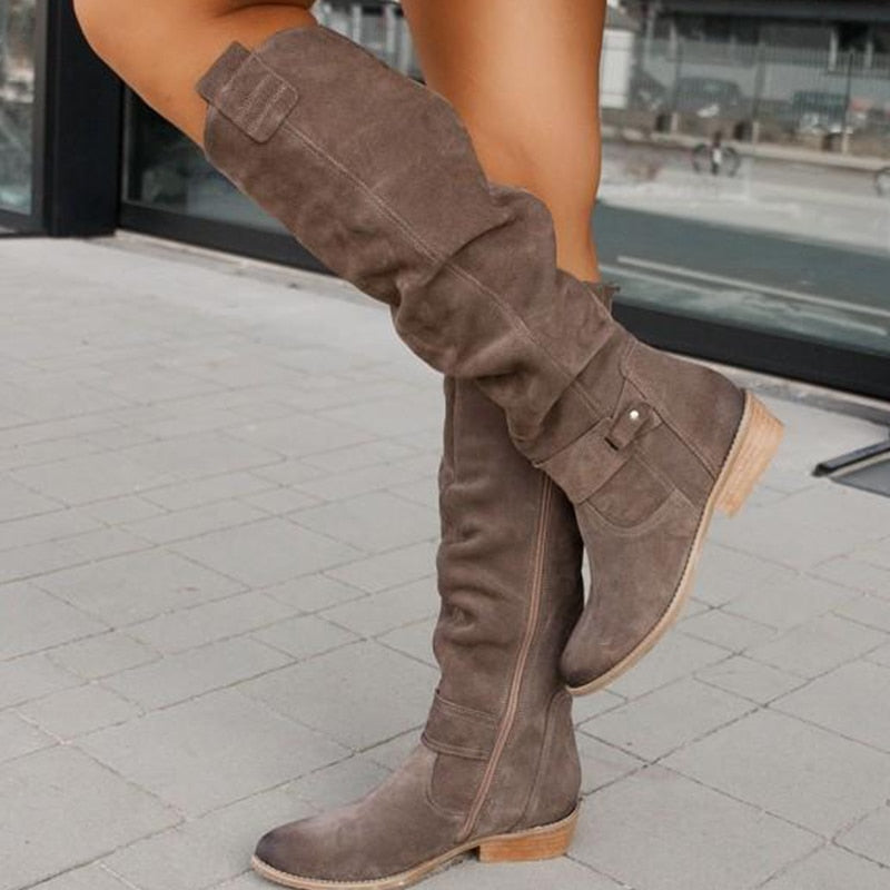 LINA – Comfortable and warm suede boots for women
