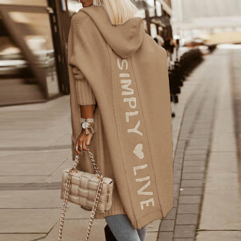 Women's Relaxed-Fit Plaid Cardigan with Bell Sleeves