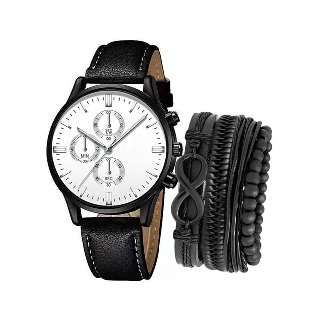 Heritage Chronograph Watch Set and Elegant Bracelet