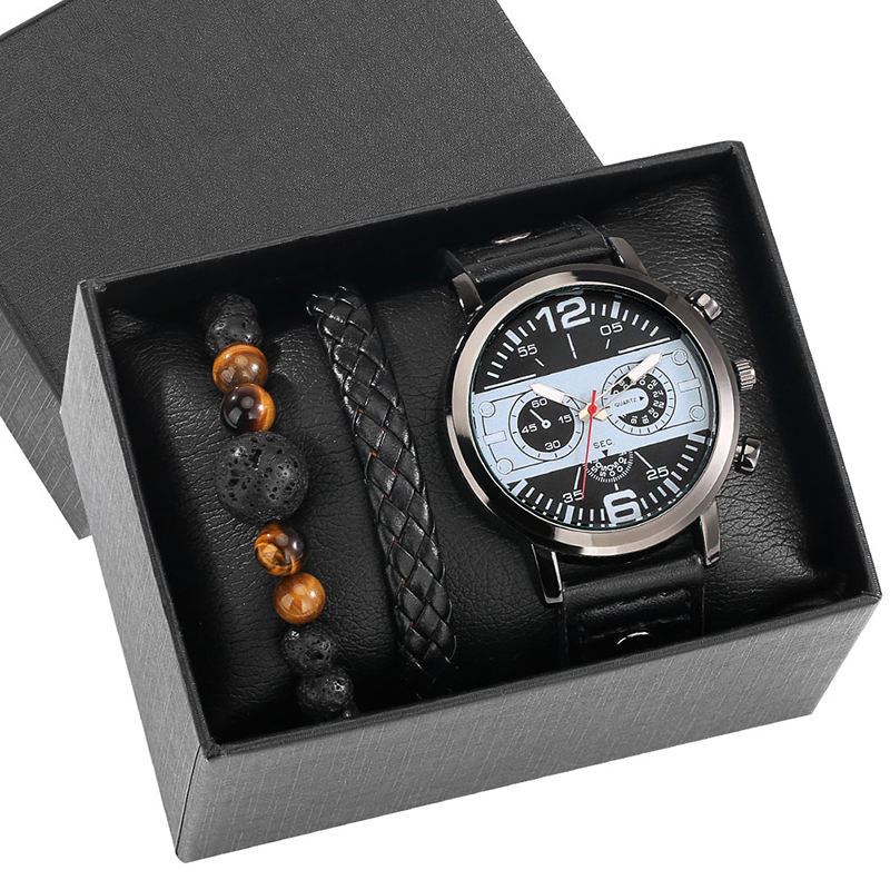 Horizon Analog Watch and Bracelet Set for a Modern and Sophisticated Style