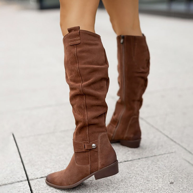 LINA – Comfortable and warm suede boots for women