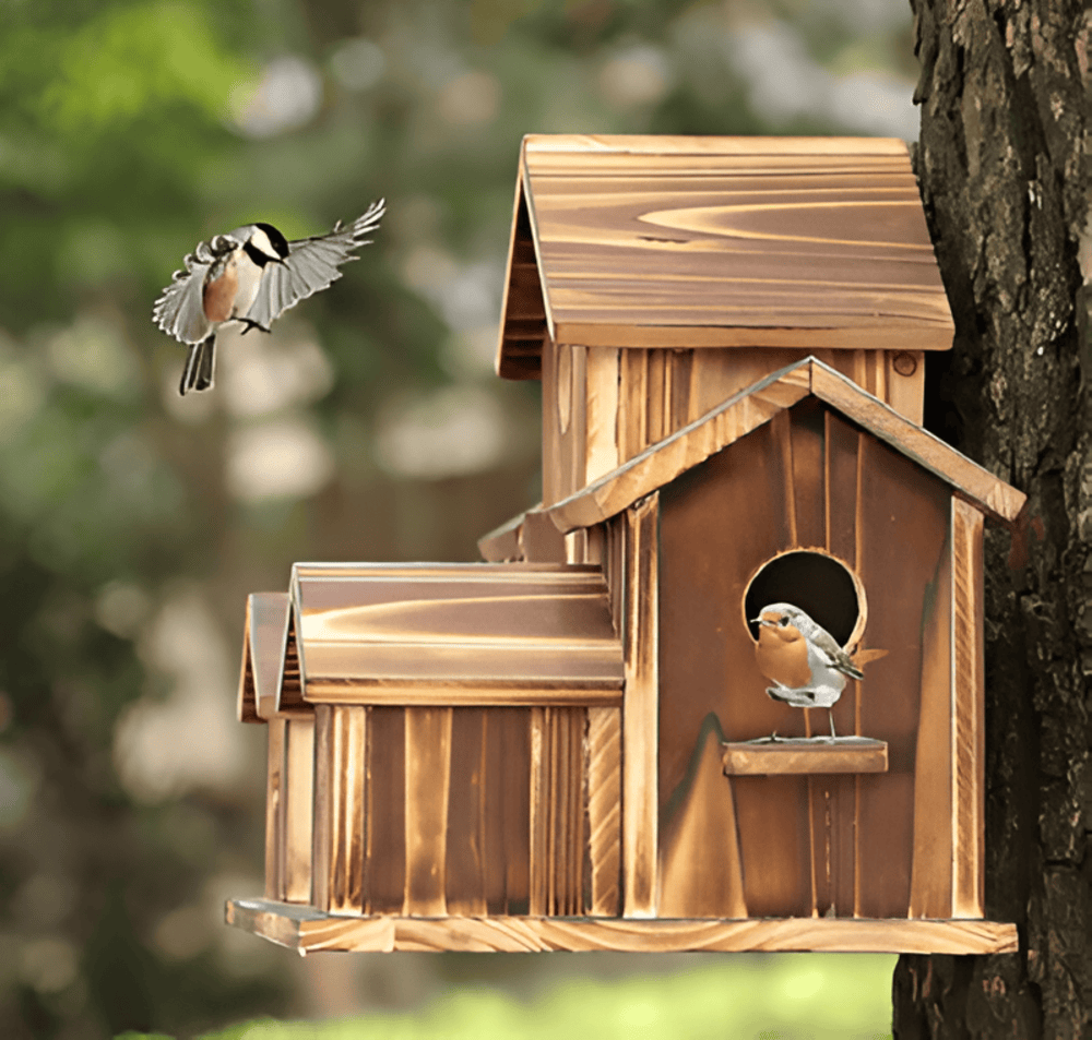 Sylion - Elegant Wooden Birdhouse for Outdoor and Garden