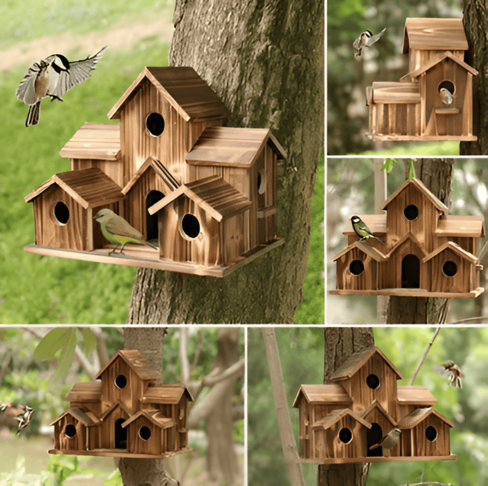 Sylion - Elegant Wooden Birdhouse for Outdoor and Garden